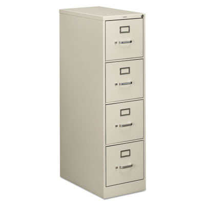 510 Series Vertical File, 4 Letter-Size File Drawers, Light Gray, 15" X 25" X 52"