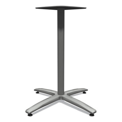 Between Seated-Height X-Base For 30" To 36" Table Tops, 26.18w x 29.57h, Silver