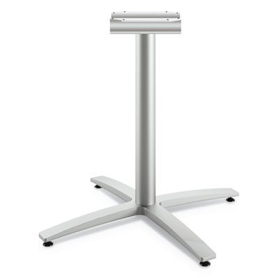 Between Seated-Height X-Base For 30" To 36" Table Tops, 26.18w x 29.57h, Silver