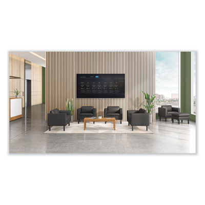 Parkwyn Series Club Chair, 33" x 26.75" x 29", Black Seat, Black Back, Black Base