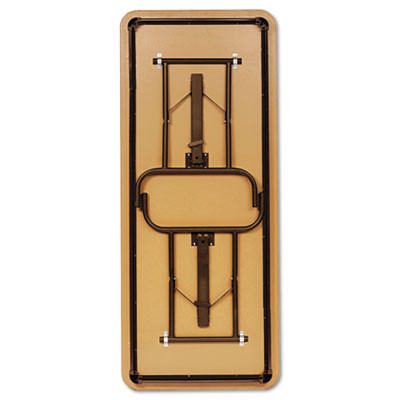 Officeworks Commercial Wood-Laminate Folding Table, Rectangular, 96" x 30" x 29", Gray/Charcoal