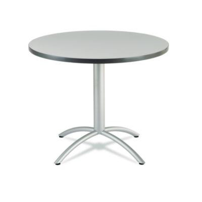 Cafeworks Table, Cafe-Height, Round, 36" x 30", Gray/Silver