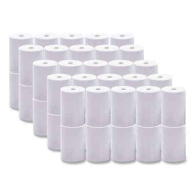 Direct Thermal Printing Thermal Paper Rolls, 2.25" X 75 Ft, White, 50/Carton