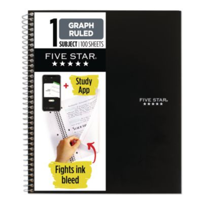 Wirebound Notebook, 1-Subject, Quadrille Rule (4 Sq/In), Randomly Assorted Cover Color, (100) 11 x 8.5 Sheets