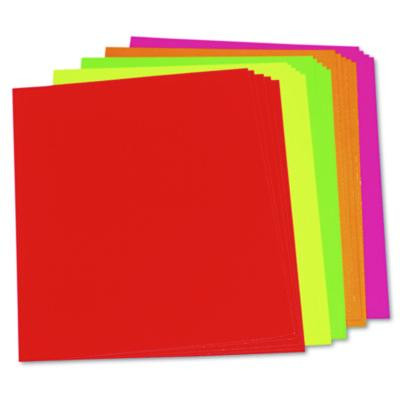 Neon Color Poster Board, 22 X 28, Lemon, Lime, Orange, Pink, Red, 25/Carton