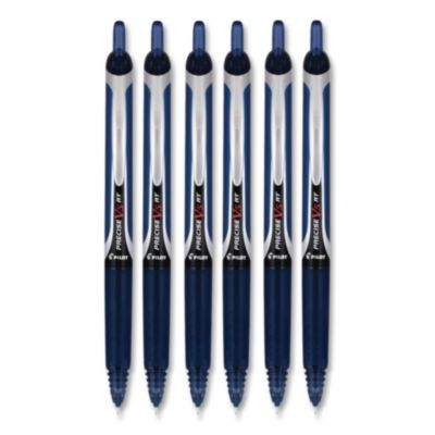 Precise V5Rt Rollerball Pen, Retractable, Extra-Fine 0.5 Mm, Navy Ink, Navy Barrel, Dozen
