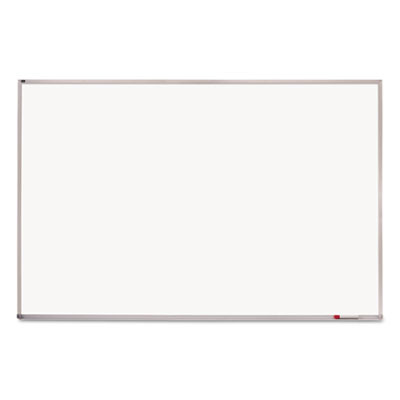 Porcelain Magnetic Whiteboard, 96" x 48", White Surface, Satin Aluminum Frame