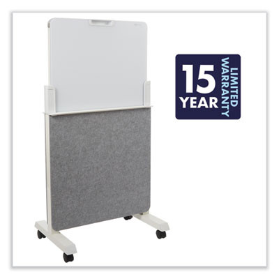 Agile Glass Dry-Erase Easel, 25.5" x 60.5", White Surface