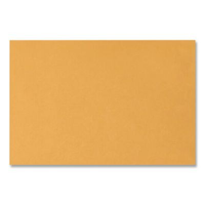 Open-Side Booklet Envelope, #15, Hub Flap, Gummed Closure, 10 X 15, Brown Kraft, 100/Box