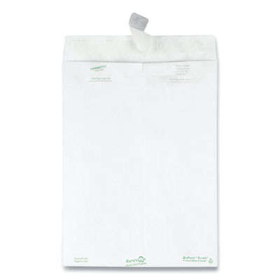 Lightweight 14 Lb Tyvek Catalog Mailers, #10 1/2, Square Flap, Redi-Strip Adhesive Closure, 9 x 12, White, 100/Box