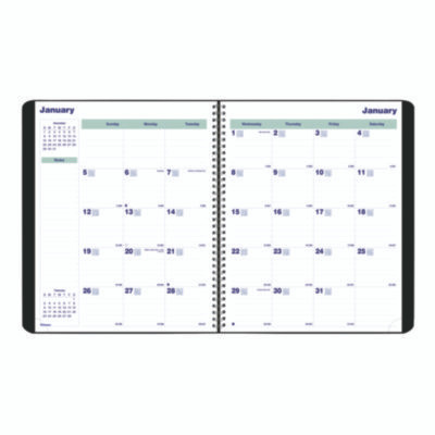 Plan And Link Monthly Planner, 11" x 9.06", Black Cover, 16-Month: Sept 2025 To Dec 2026