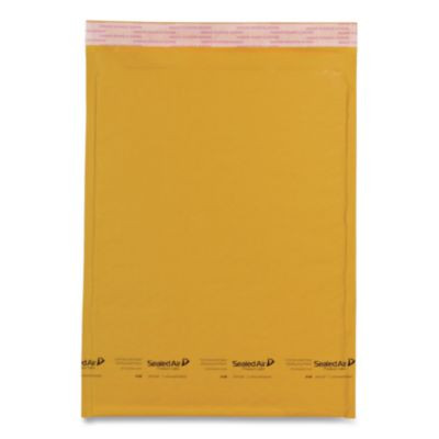 Jiffylite Self-Seal Bubble Mailer, #1, Barrier Bubble Air Cell Cushion, Self-Adhesive Closure, 7.25 x 12, Brown Kraft, 100/Ct