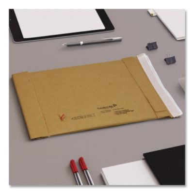 Jiffy Padded Mailer, #0, Paper Padding, Self-Adhesive Closure, 6 x 10, Natural Kraft, 250/Carton