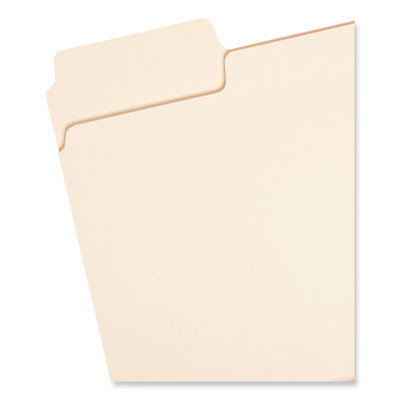 Supertab Top Tab File Folders, 1/3-Cut Tabs: Assorted, Letter Size, 0.75" Expansion, 14-Pt Manila, 50/Box