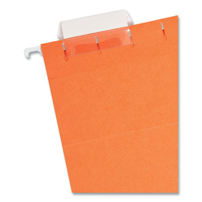 Colored Hanging File Folders With 1/5 Cut Tabs, Letter Size, 1/5-Cut Tabs, Orange, 25/Box
