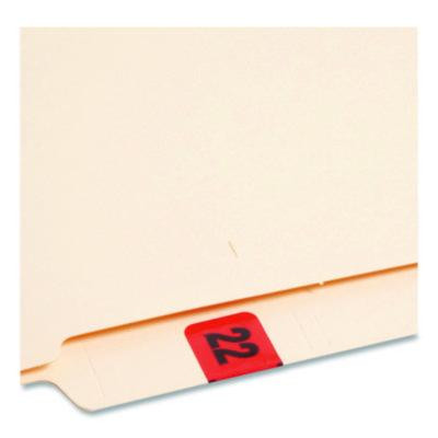 Yearly End Tab File Folder Labels, 22, 0.75 X 1.5, Red, 500 Labels/Roll