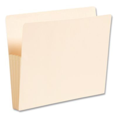 Manila End Tab File Pockets, 3.5" Expansion, Letter Size, Manila, 25/Box