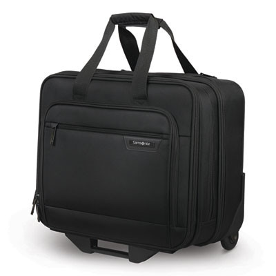 Rolling Business Case, Fits Devices Up To 15.6", Polyester, 16.54 x 8 x 9.06, Black