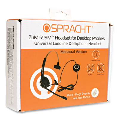 Zum Zumrj9M Monaural Over The Head Headset, Black