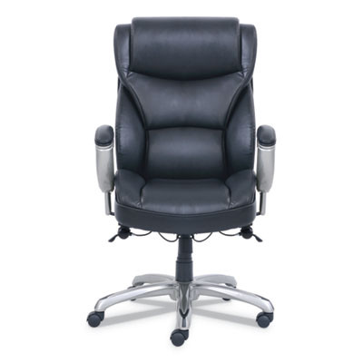 Emerson Big And Tall Task Chair, Supports Up To 400 Lb, 19.5" To 22.5" Seat Height, Black Seat/Back, Silver Base