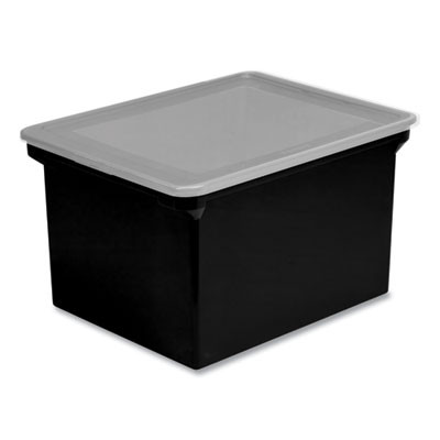 Tote With Comfort Edges, Legal/Letter, 13.9" x 18.3" x 10.6", Black, 4/Carton