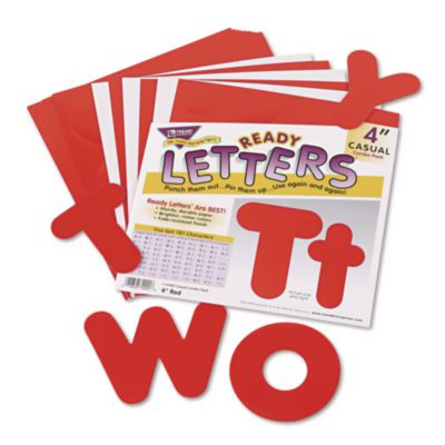 Ready Letters Casual Combo Set, 4" Tall, Red Characters, 182/Set
