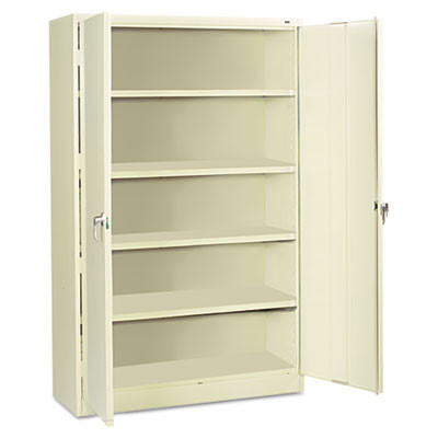 Assembled Jumbo Steel Storage Cabinet, 48w X 18d X 78h, Putty