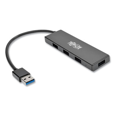 Ultra-Slim Portable Usb 3.0 Superspeed Hub, 4 Ports, Black