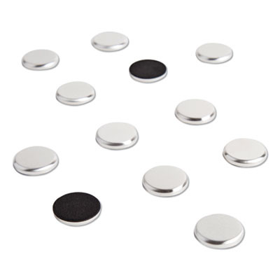 High Energy Magnets, Circles, 1.25" Diameter, Silver, 12/Pack
