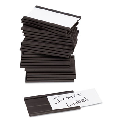 Magnetic Card Holders, 2 X 1, Black, 25/Pack