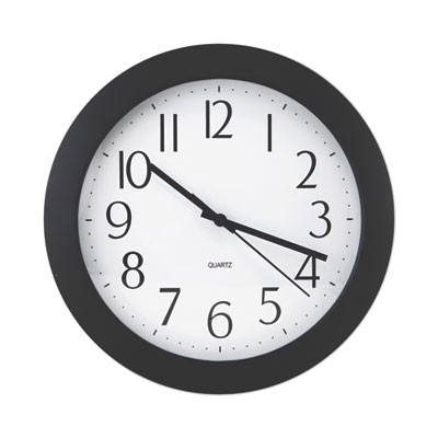 Whisper Quiet Clock, 12" Overall Diameter, Black Case, 1 Aa (Sold Separately)