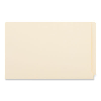 Deluxe Reinforced End Tab Folders, Straight Tabs, Legal Size, 0.75" Expansion, Manila, 100/Box