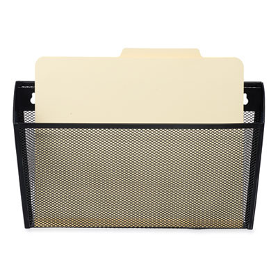 Metal Mesh Wall File, Letter Size, 14" x 3.1" x 8.2", Black