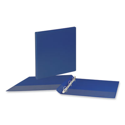 Slant D-Ring View Binder, 3 Rings, 1" Capacity, 11 x 8.5, Navy Blue