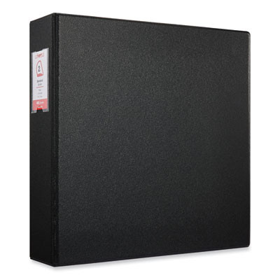 Deluxe Non-View D-Ring Binder With Label Holder, 3 Rings, 2" Capacity, 11 X 8.5, Black