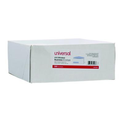 Open-Side Security-Tint Business Envelope, 1 Window, #10, Commercial Flap, Gummed Closure, 4.13 x 9.5, White, 500/Box