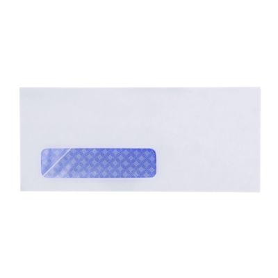 Open-Side Security-Tint Business Envelope, 1 Window, #10, Commercial Flap, Gummed Closure, 4.13 x 9.5, White, 500/Box