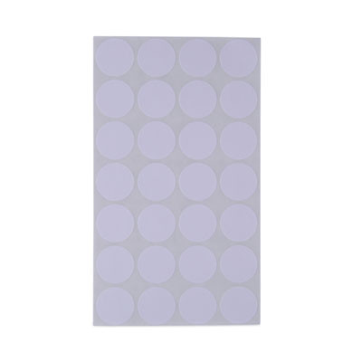 Self-Adhesive Removable Color-Coding Labels, 0.75" Dia, White, 28/Sheet, 36 Sheets/Pack