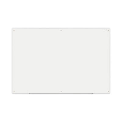 Frameless Glass Marker Board, 72" x 48", White Surface