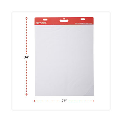 Renewable Resource Sugarcane Based Easel Pads, Unruled, (50) White 27 x 34 Sheets, 2/Carton