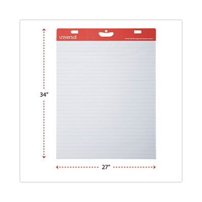 Renewable Resource Sugarcane Based Easel Pads, Presentation Format (1" Rule), (50) White 27 x 34 Sheets, 2/Carton