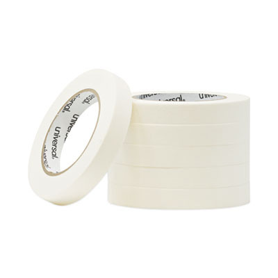 Removable General-Purpose Masking Tape, 3" Core, 18 Mm X 54.8 M, Beige, 6/Pack
