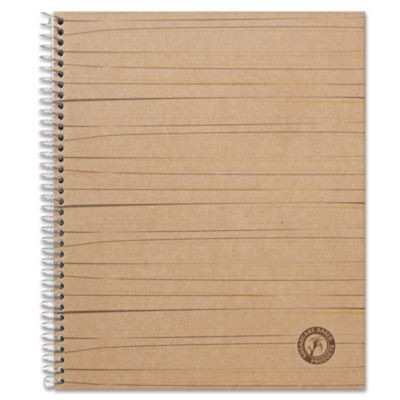 Deluxe Sugarcane Based Notebooks, 1-Subject, Medium/College Rule, Brown Kraft Cover, (100) 11 x 8.5 Sheets