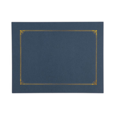 Certificate/Document Cover, 8.5 x 11; 8 x 10; A4, Navy, 6/Pack