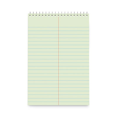 Steno Pads, Red Cover, Gregg Rule, (80) Green-Tint 6 x 9 Sheets, 6/Pack