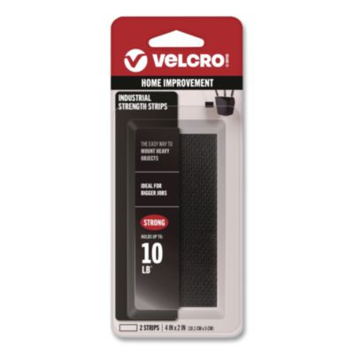 Industrial-Strength Heavy-Duty Fasteners, 2" X 4", Black, 2/Pack