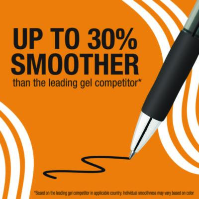 Gel-Ocity Pro Gel Pen, Retractable, Medium 0.7 Mm, Black Ink, Translucent Black/Black Barrel, 4/Pack