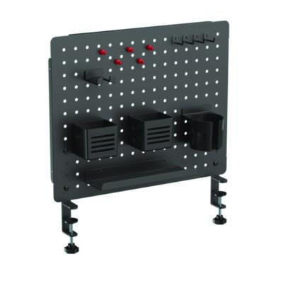 Pegboard Organizer, Three Compartments, 20.58 x 1 x 17, Black, Steel