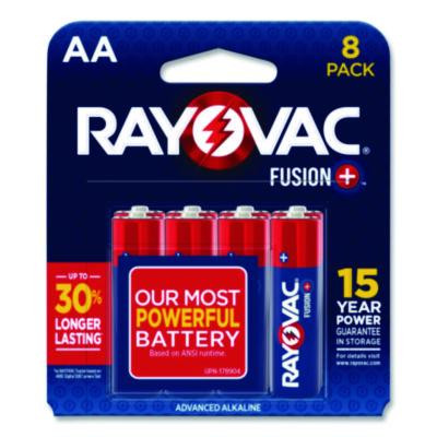 Fusion Performance Alkaline Aa Batteries, 8/Pack