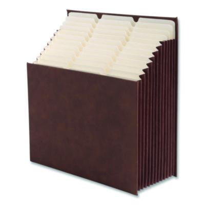 Stadium File, 10.5" Expansion, 12 Sections, 1/3-Cut Tabs, Letter Size, Saddle